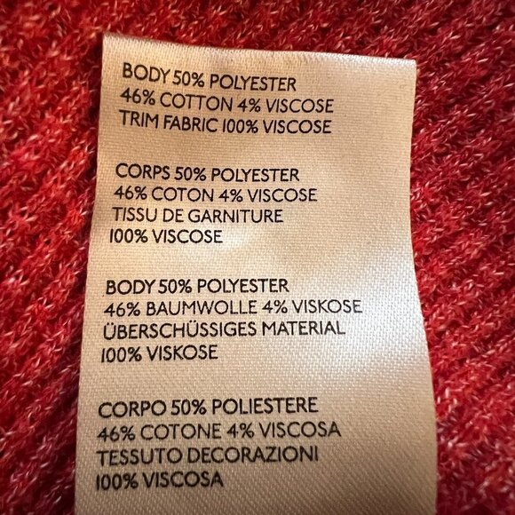 We The Free Oversized Thermal Red/Paisley Print Balloon Sleeves Top Size M - Picture 7 of 7